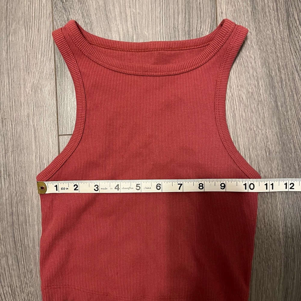 Wild Fable Ribbed Crop Top - Deep Red - Picture 4 of 5